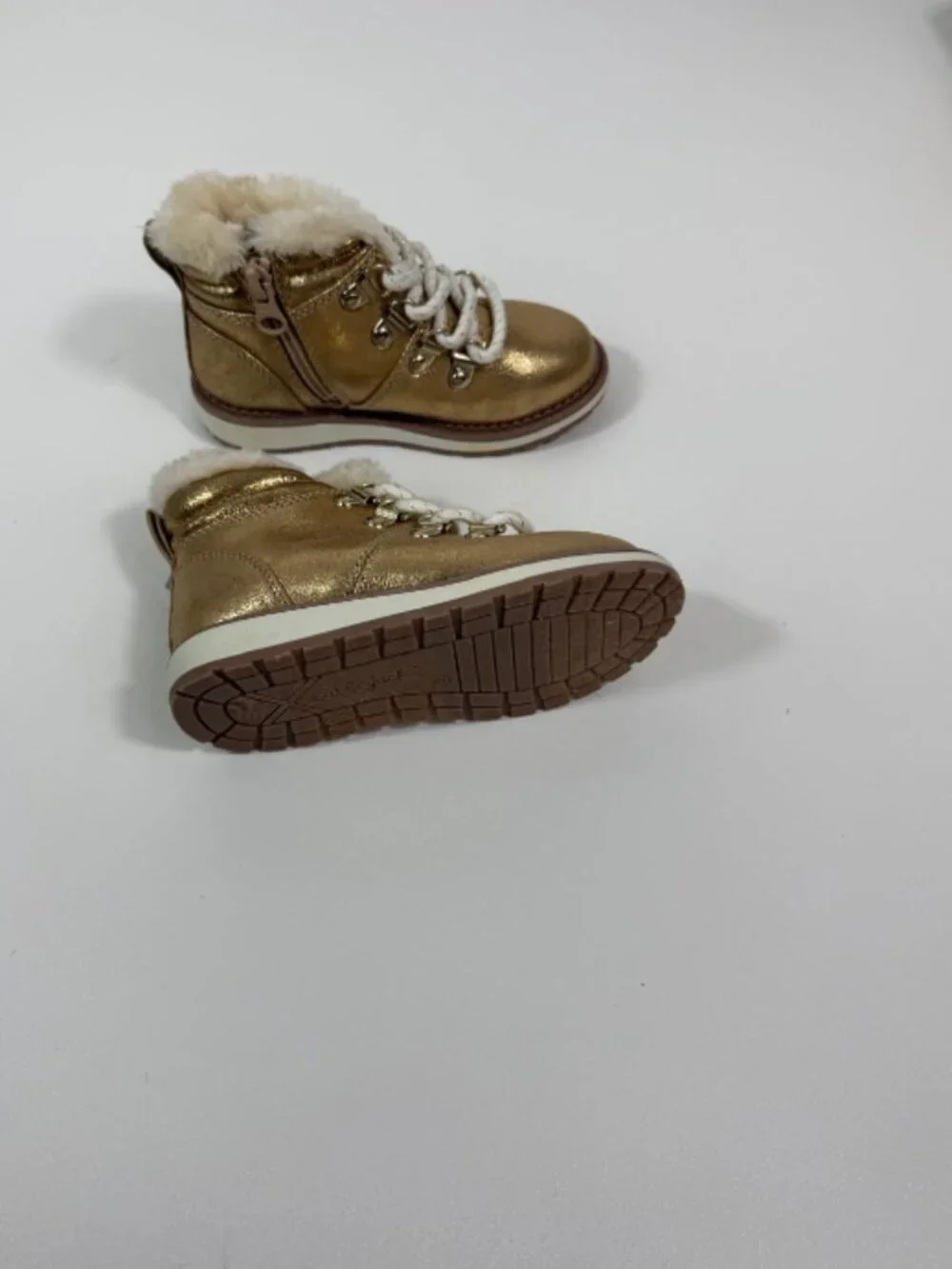 Cat & Jack Toddler Girls Reed Zipper Slip-On Lace Up Combat Winter Boots Sz 8